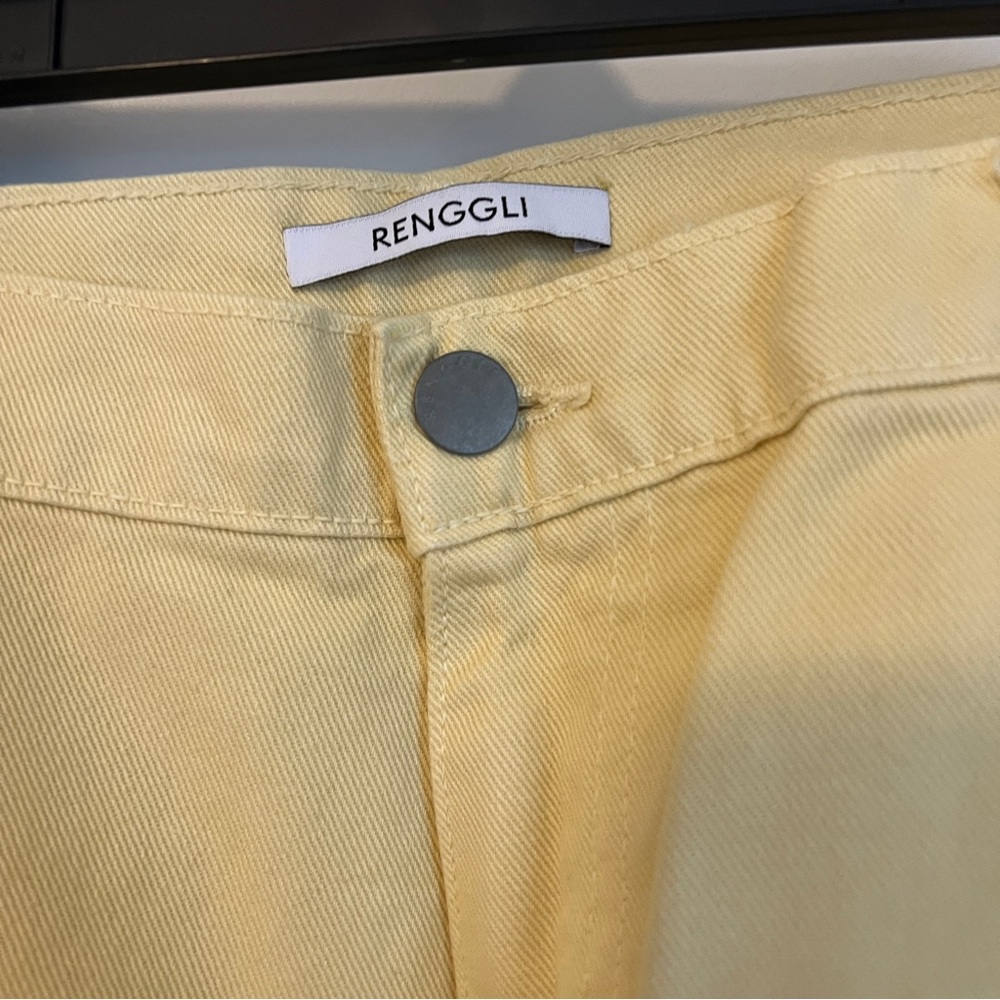 Renggli cargo work pants butter yellow size 29 - Picture 2 of 4